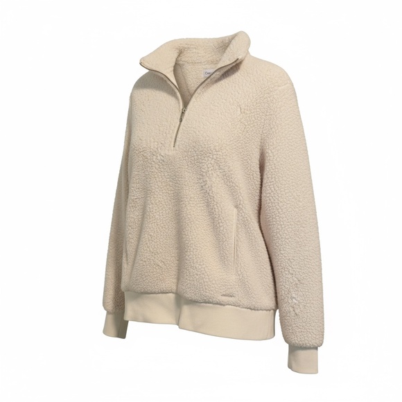 Calvin Klein Sweaters - Calvin Klein Off-White Sherpa Cowl Sweater